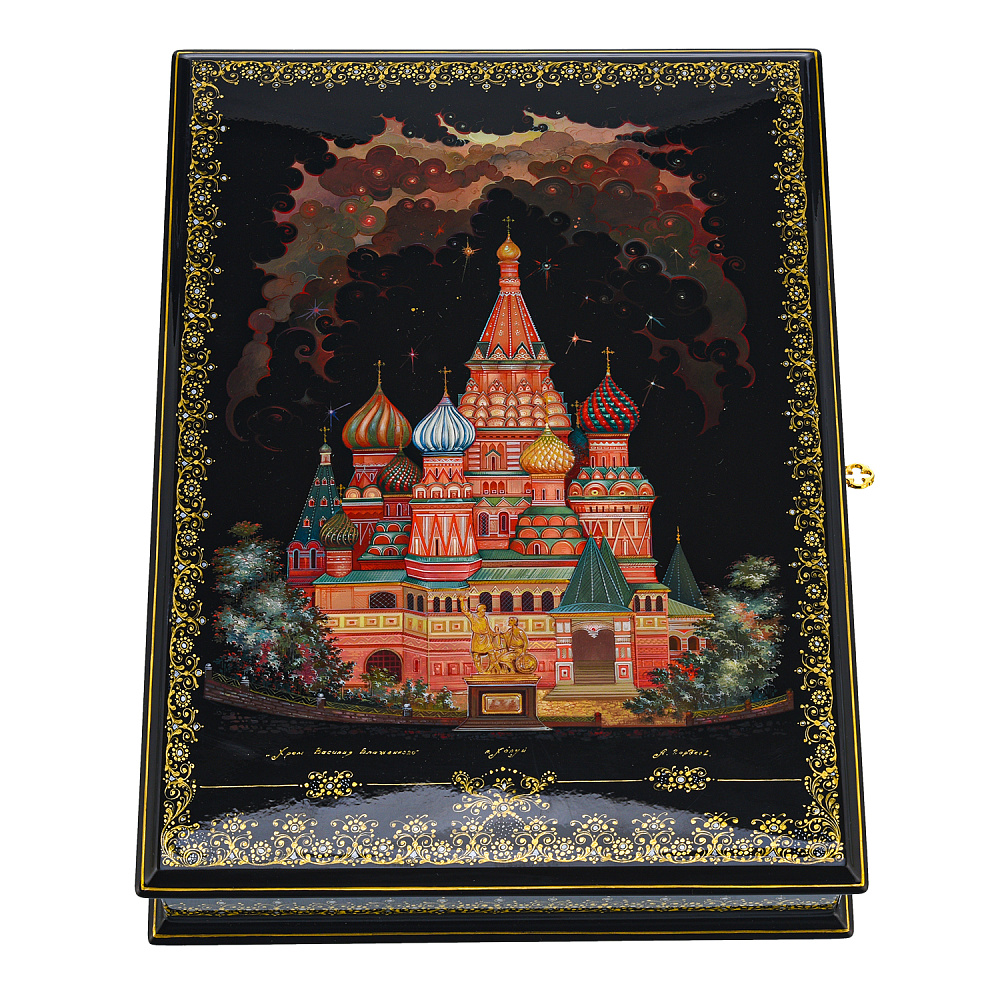 Шкатулка для документов с художественной росписью «Москва» - интернет магазин Русь Велика я 