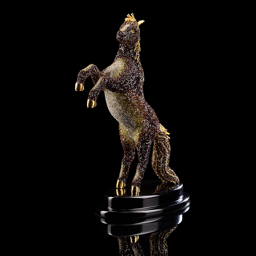 Символ 2026 года. Скульптура с хрустальными стразами «Лошадь» - интернет магазин Русь Велика я фото 3