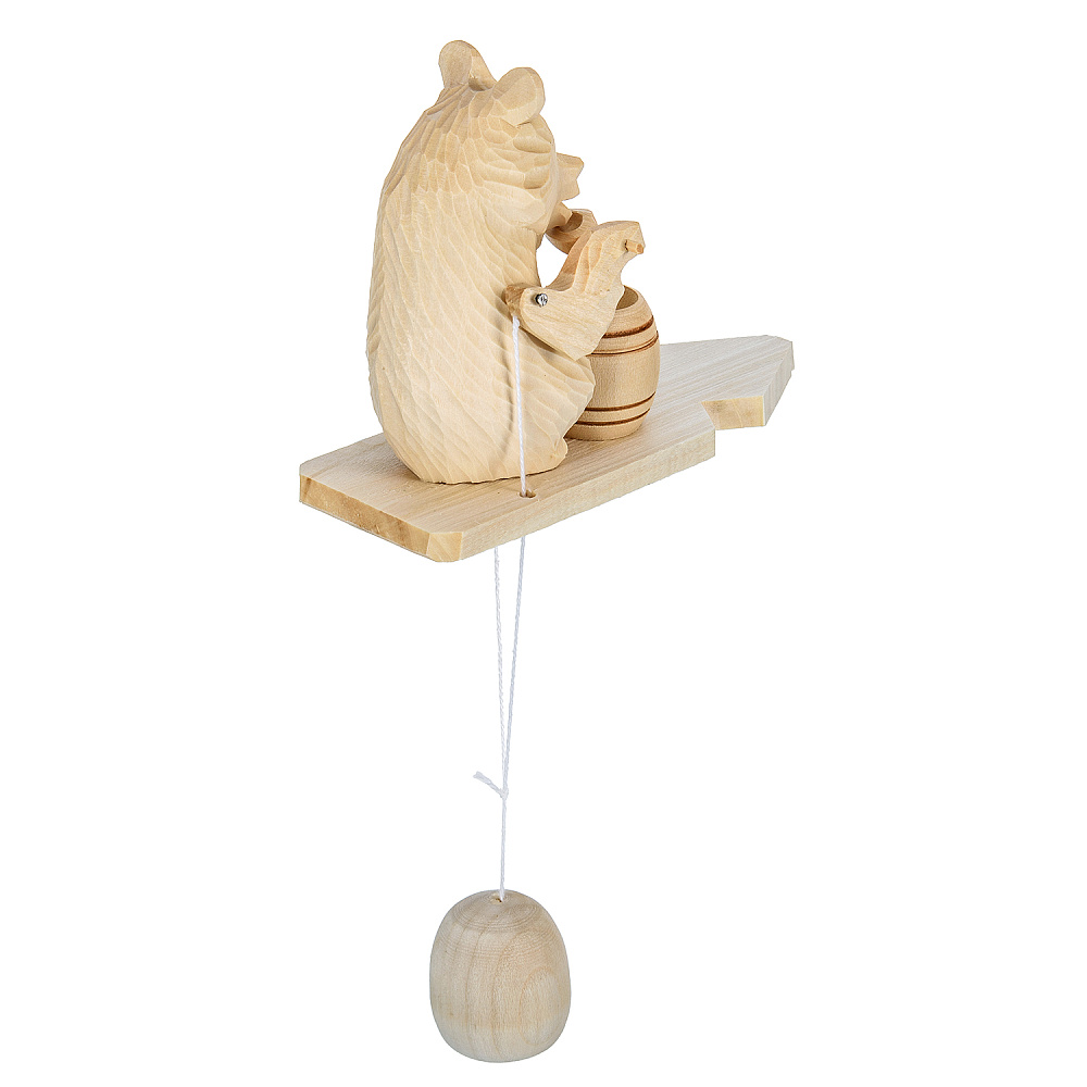 Богородская деревянная игрушка «Медведь с медом» - интернет магазин Русь Велика я фото 4