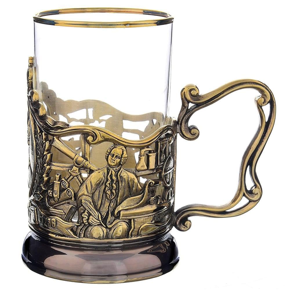 Подстаканник латунный «Екатерина Вторая» - интернет магазин Русь Велика я фото 1