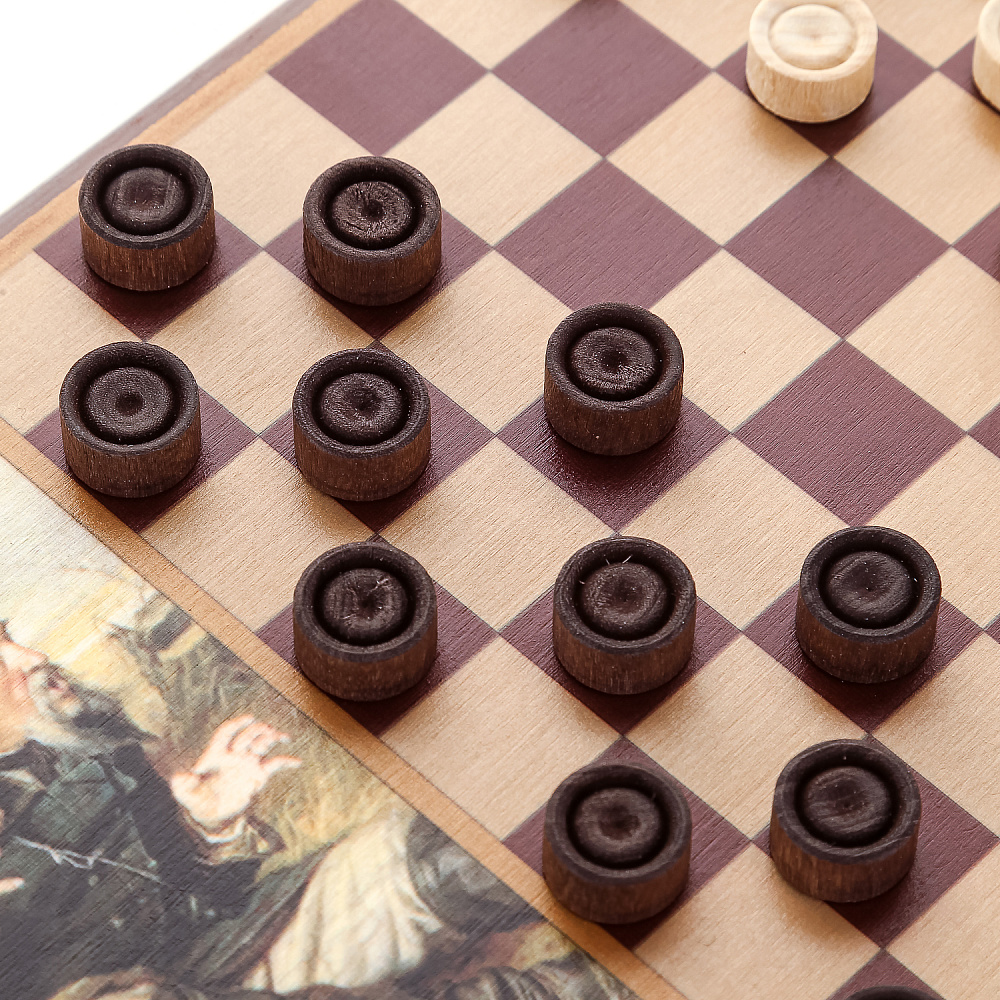 Деревянные нарды «Охотники на привале» 40х20 см - интернет магазин Русь Велика я фото 9