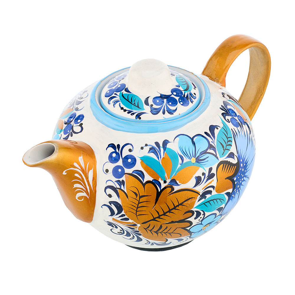 Чайник заварочный 0,4 л «Васильки». Хохлома - интернет магазин Русь Велика я фото 1