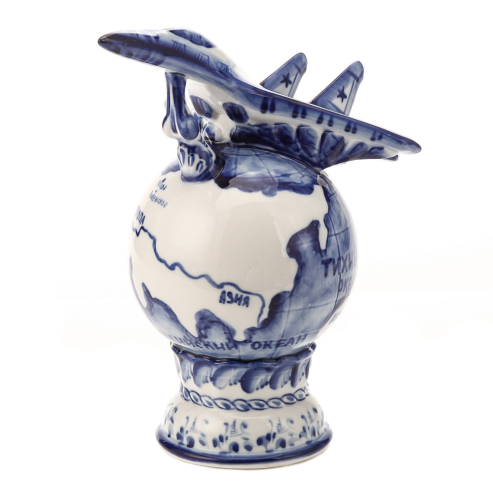 Статуэтка «Самолет». Гжель - интернет магазин Русь Велика я фото 1