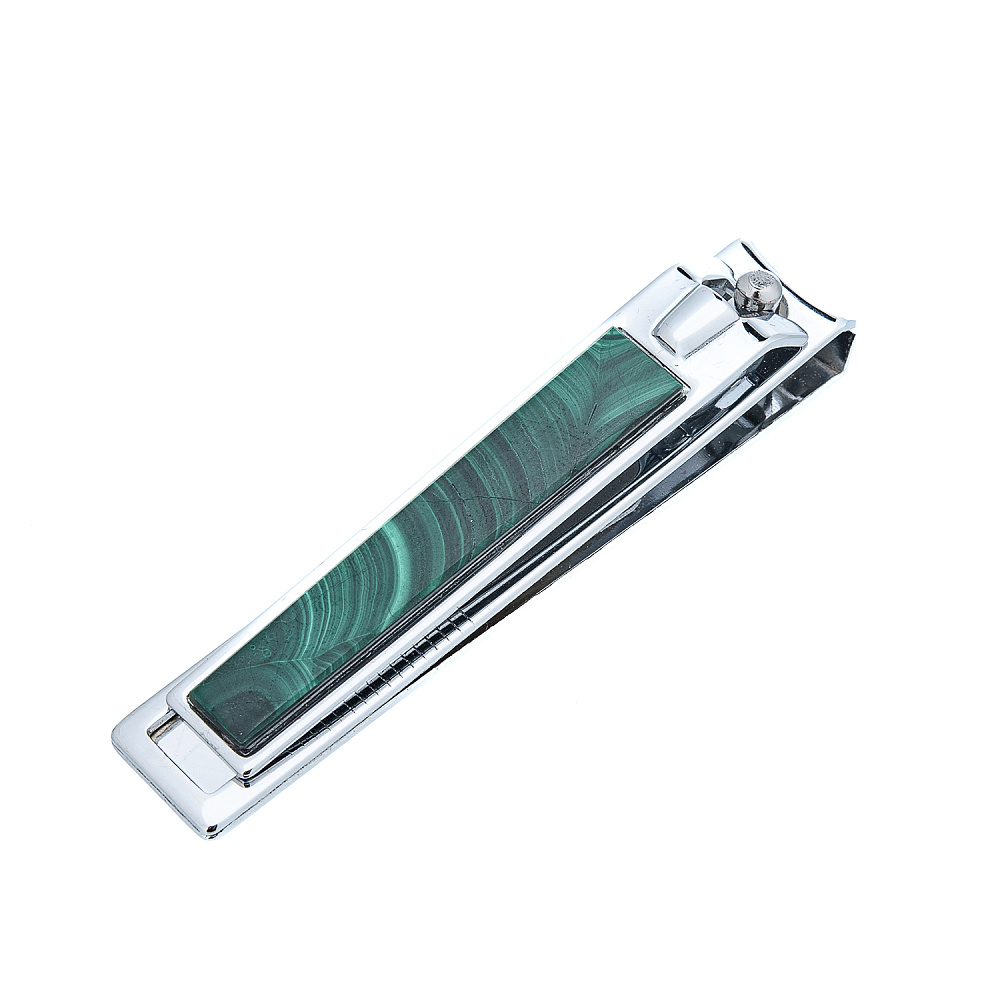 Кусачки для ногтей с малахитом - интернет магазин Русь Велика я 