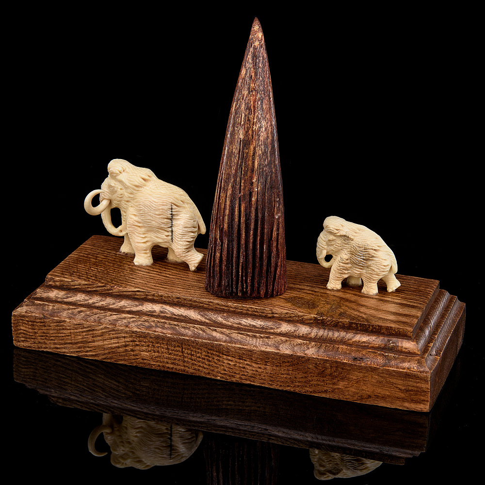 Скульптура из бивня мамонта «Мамонты» - интернет магазин Русь Велика я фото 3