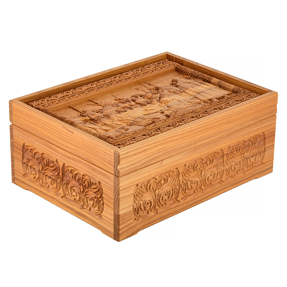 Русское лото в резной шкатулке из ясеня «Запорожцы пишут письмо турецкому султану» - интернет магазин Русь Велика я 