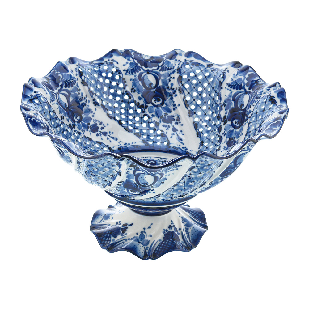 Фруктовница «Нежность». Гжель - интернет магазин Русь Велика я 