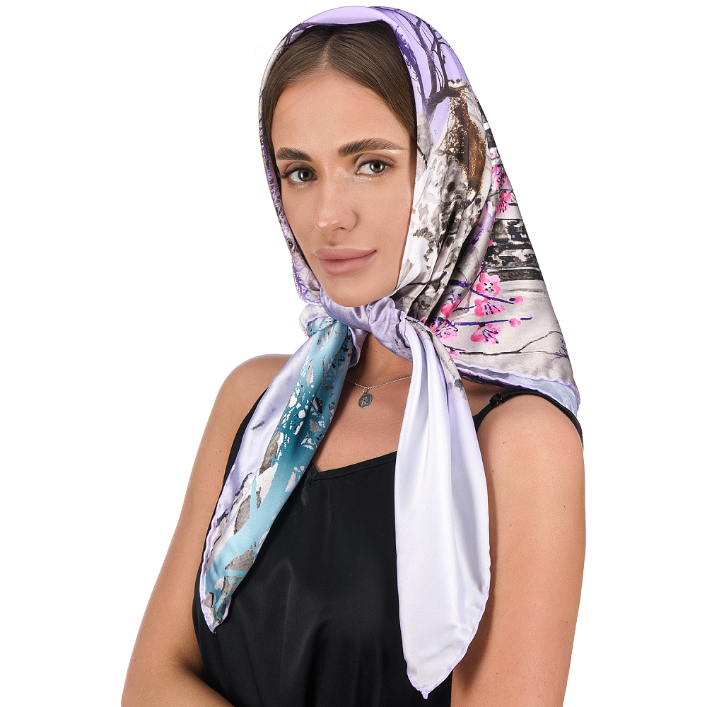 Платок шелковый 89х89 см - интернет магазин Русь Велика я фото 5