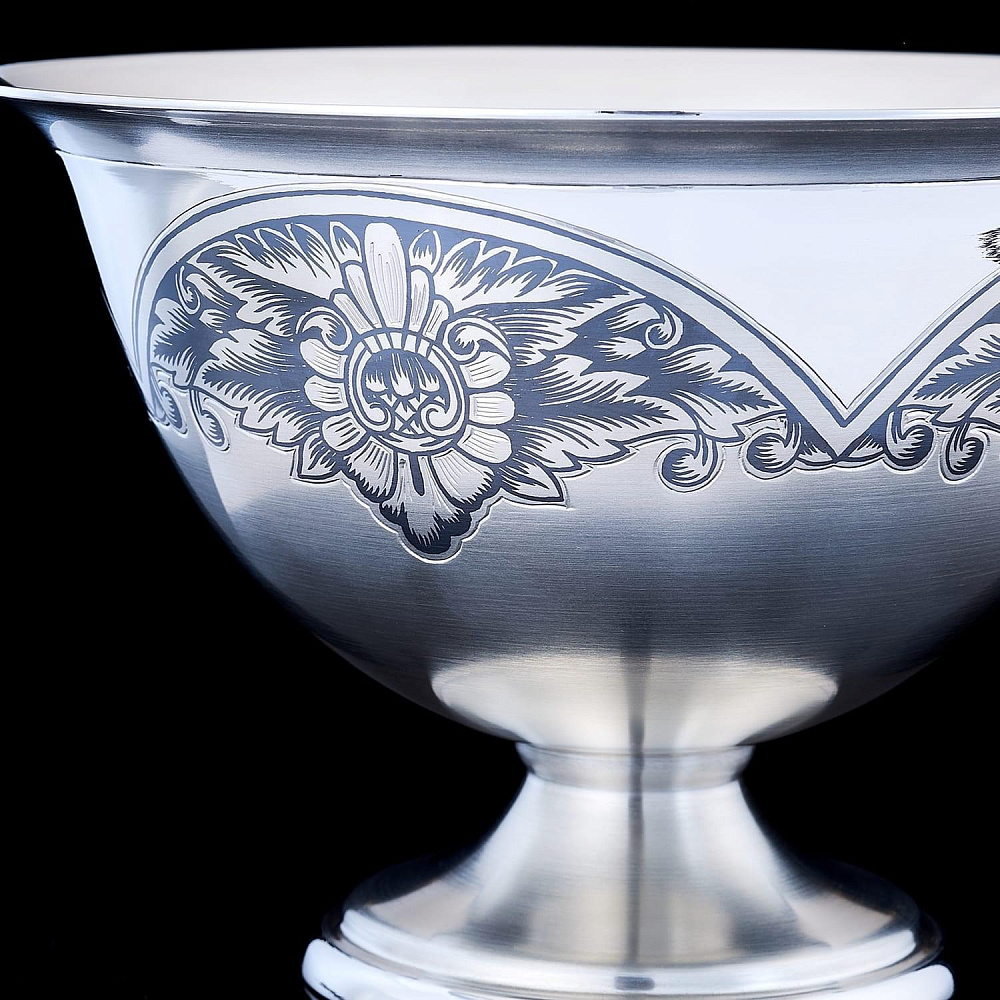 Икорница из серебра 925*. Вес 346 гр. - интернет магазин Русь Велика я фото 2