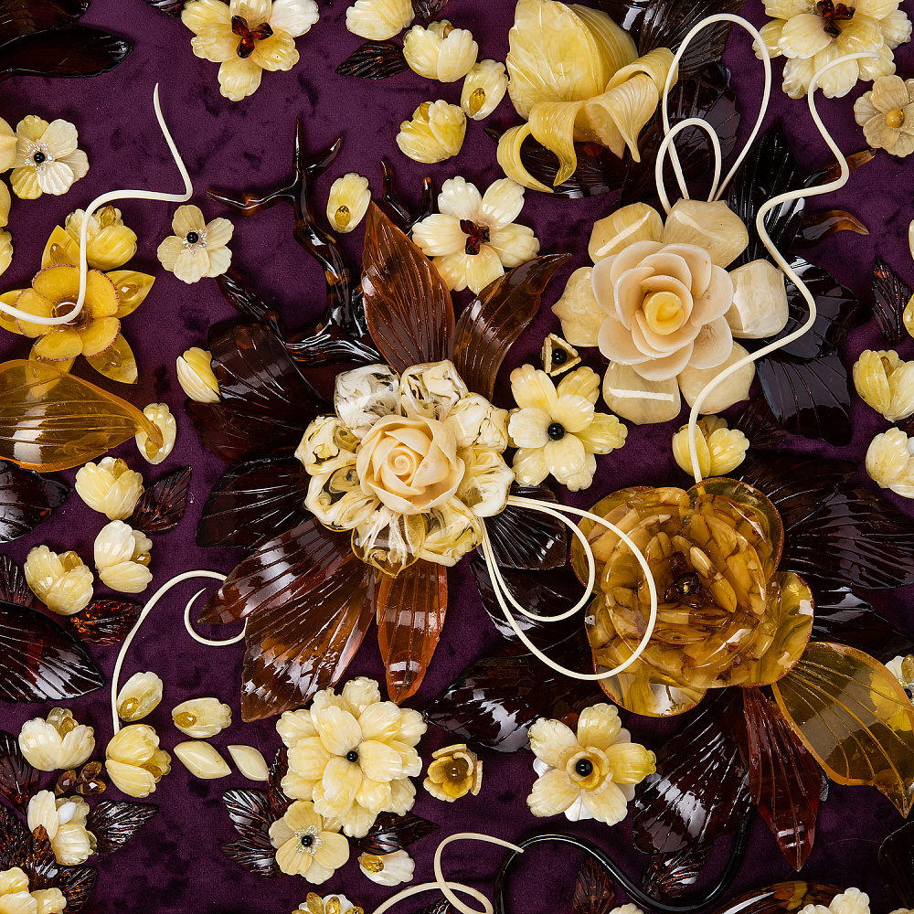 Картина янтарная «Версальский букет» 60х80 см - интернет магазин Русь Велика я фото 2