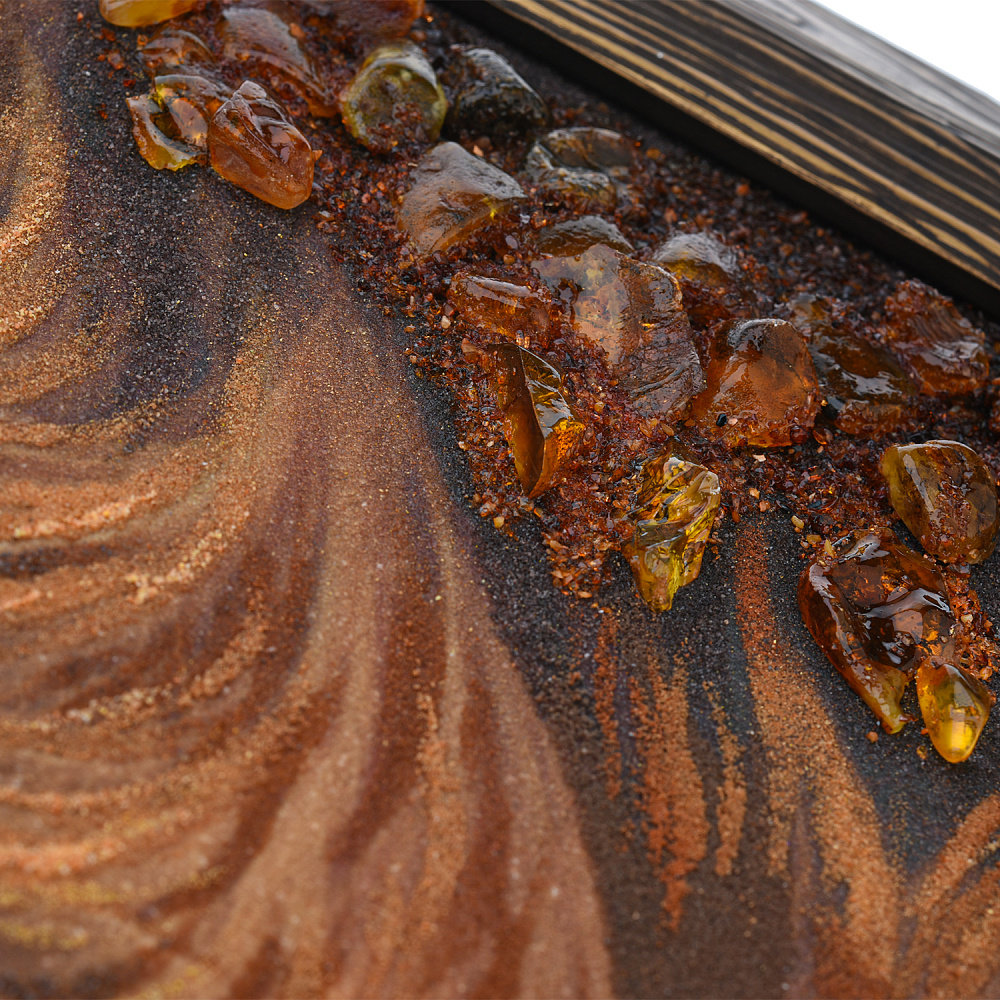 Картина янтарная «Лев» 60х40 см - интернет магазин Русь Велика я фото 4