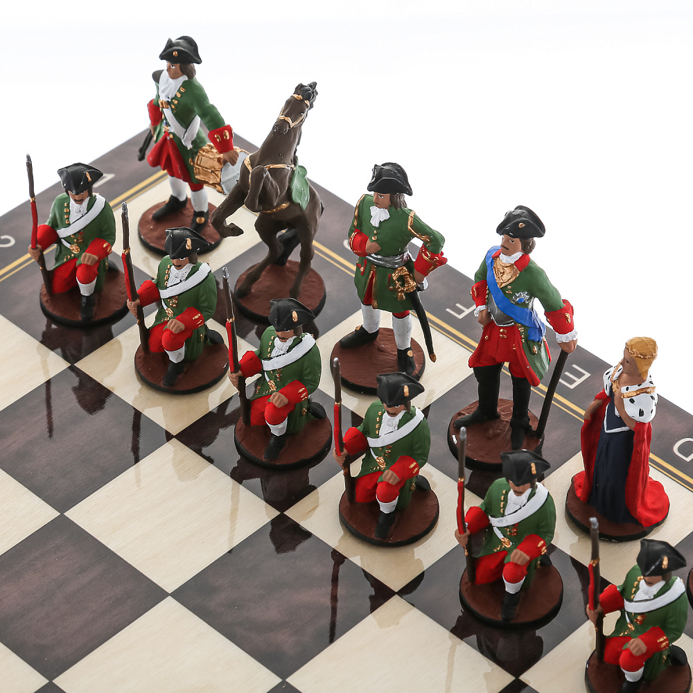 Шахматный ларец с оловянными фигурами «Полтава» 37х37 см - интернет магазин Русь Велика я фото 8