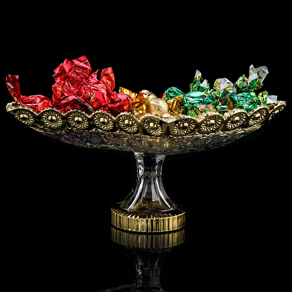 Ваза для фруктов с позолотой - интернет магазин Русь Велика я фото 2