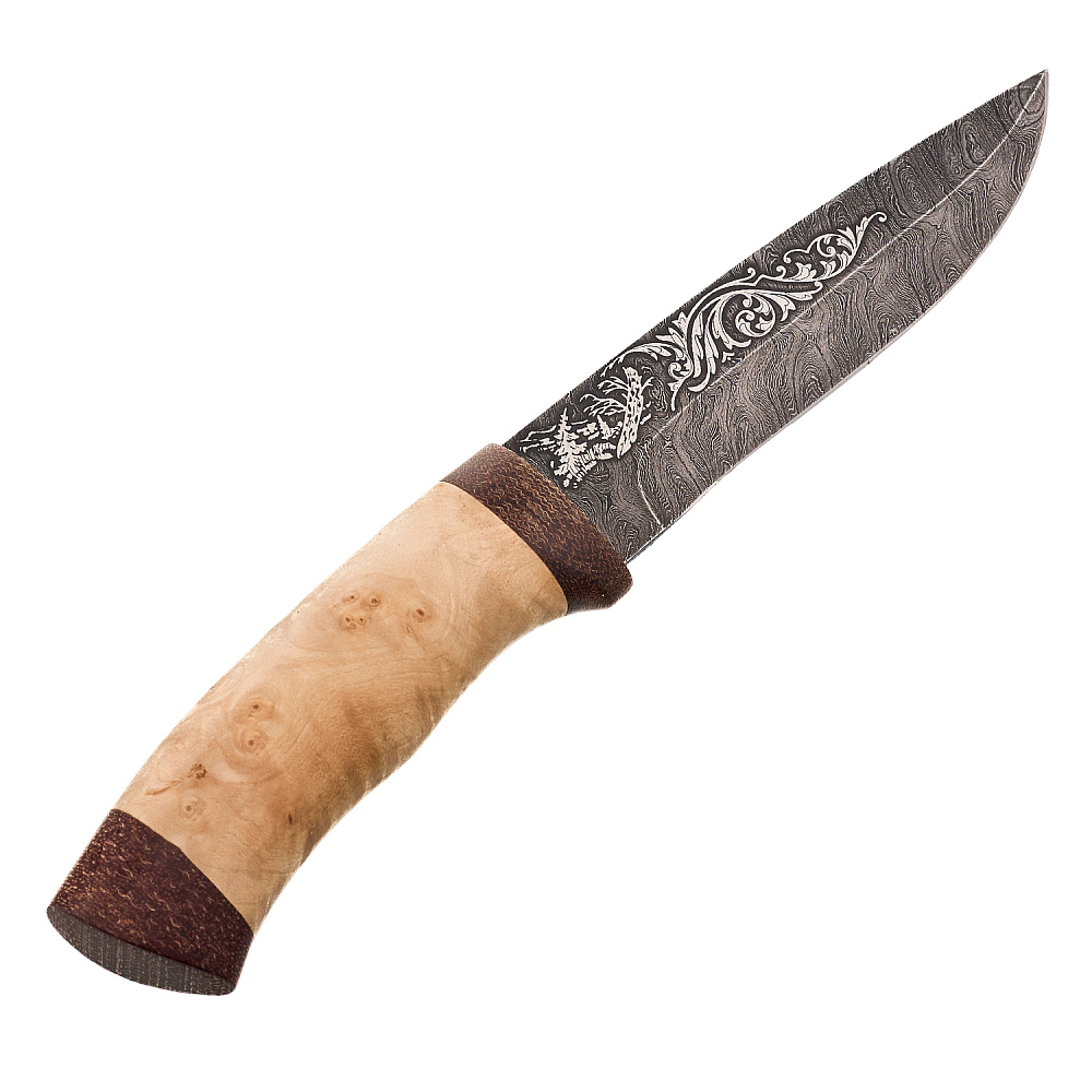 Нож сувенирный из дамасской стали «Олимп-5». Златоуст - интернет магазин Русь Велика я фото 2
