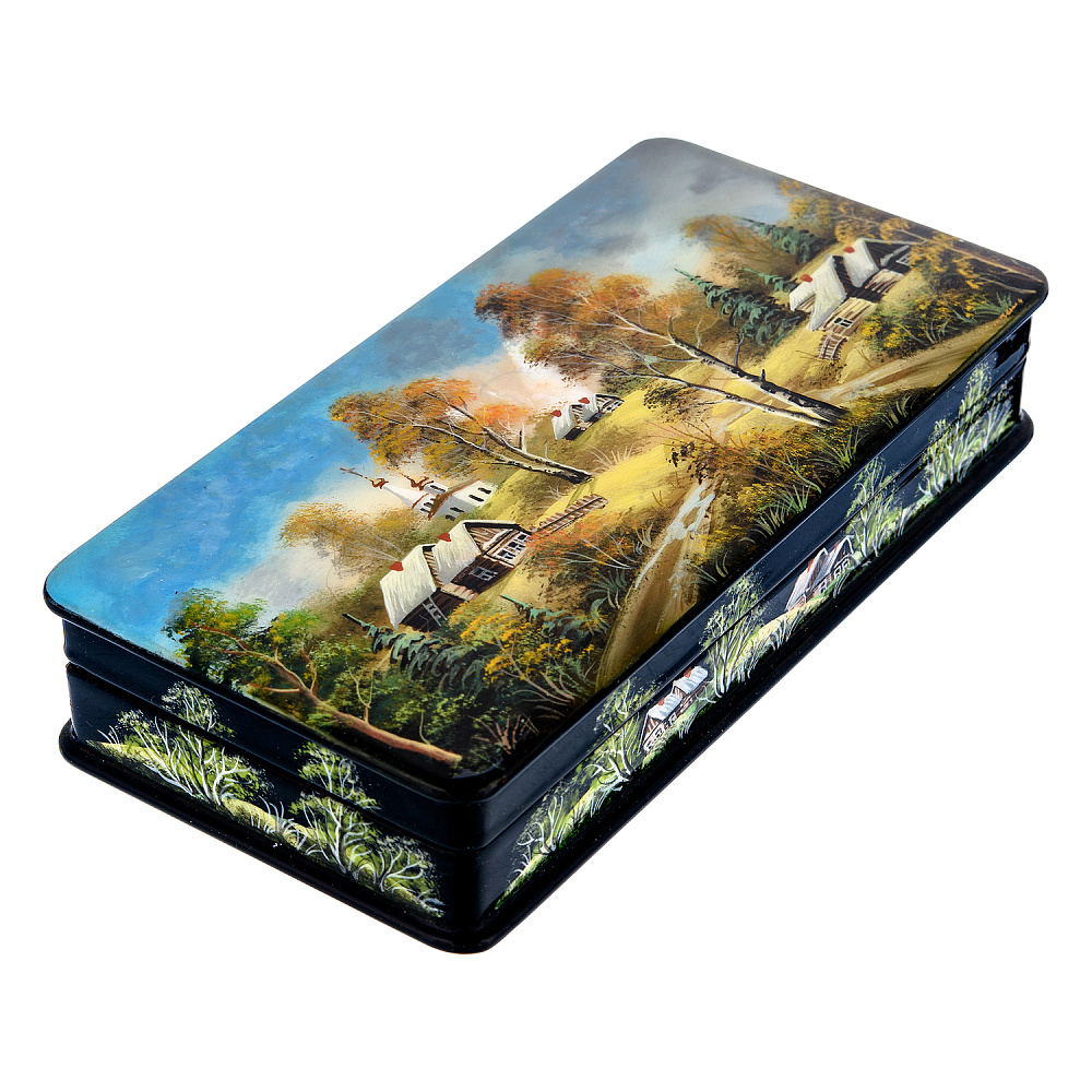Шкатулка с художественной росписью «Лето в деревне» - интернет магазин Русь Велика я фото 1