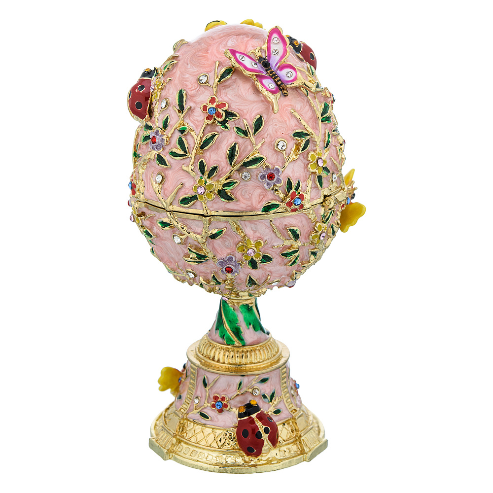 Пасхальное яйцо-шкатулка «Цветы яблони». Традиции Фаберже - интернет магазин Русь Велика я фото 2