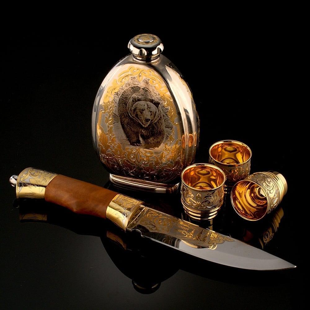 Набор с флягой «Охотничий». Златоуст - интернет магазин Русь Велика я 