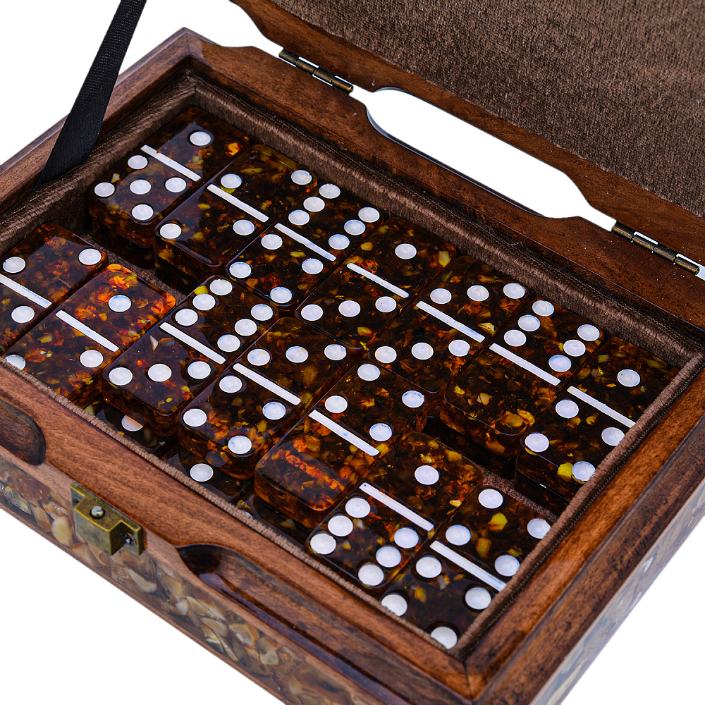 Домино янтарное «Герб РФ» - интернет магазин Русь Велика я фото 2