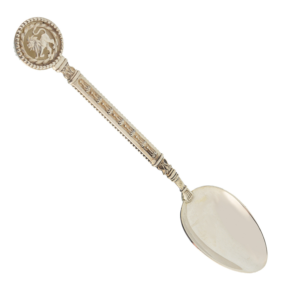 Чайная ложка с ажурной ручкой «Знак зодиака Лев» - интернет магазин Русь Велика я 