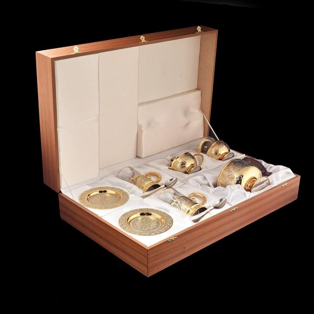 Сервиз чайный на 2 персоны. Латунь. Златоуст - интернет магазин Русь Велика я фото 8