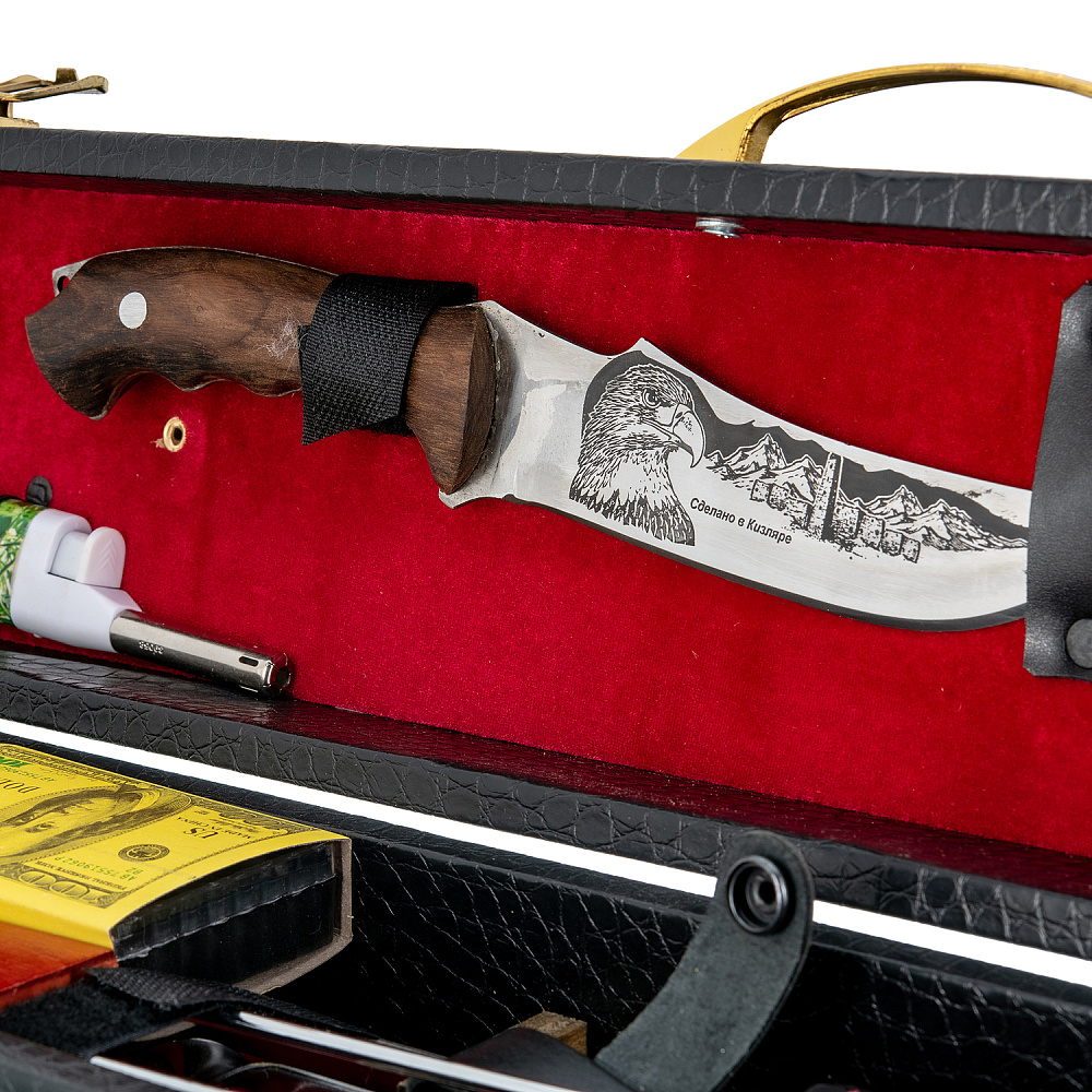 Шашлычный набор для пикника в кожаном футляре - интернет магазин Русь Велика я фото 2