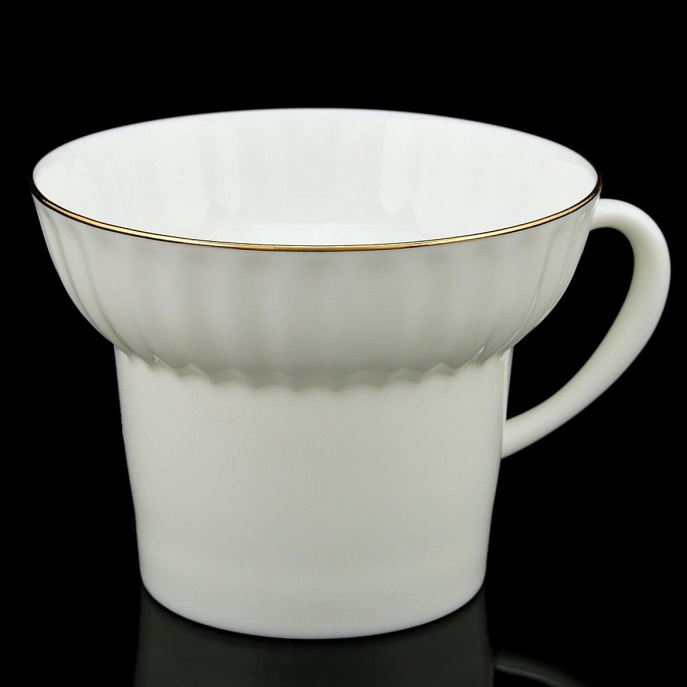 Чайная тройка «Золотой кантик 2» форма «Волна» ИФЗ - интернет магазин Русь Велика я фото 5