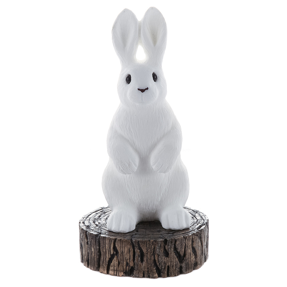Скульптура из натурального камня «Кролик на пне». Ангидрид - интернет магазин Русь Велика я 