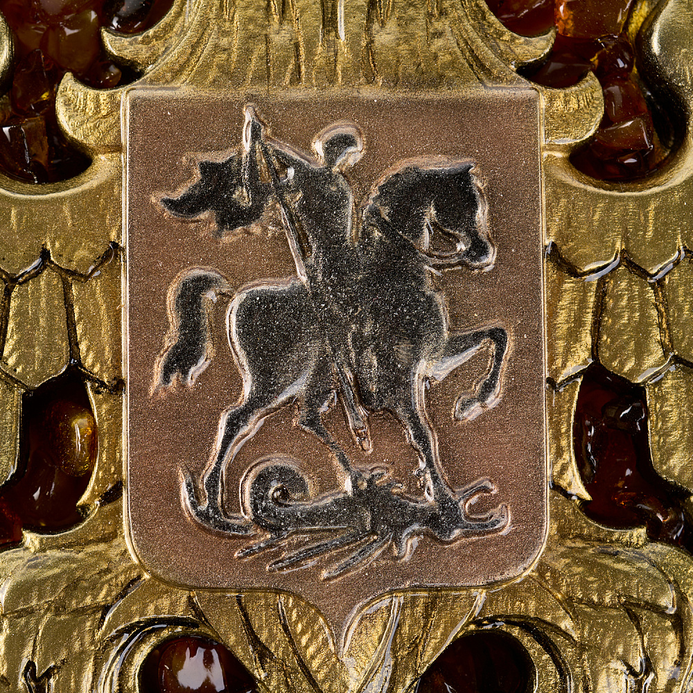 Нарды янтарные «Герб РФ» 56х30 см - интернет магазин Русь Велика я фото 4