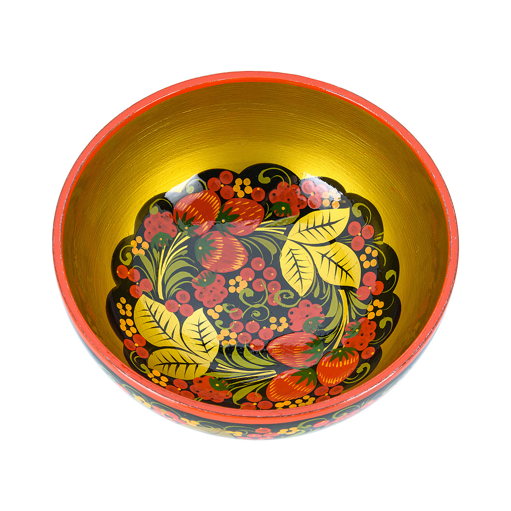 Чашка «Клубника». Хохлома - интернет магазин Русь Велика я фото 1