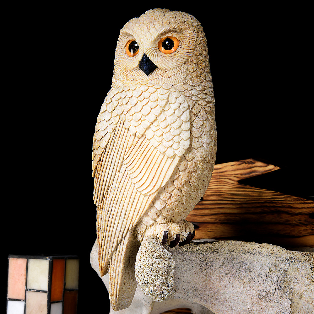 Светильник из кости кита «Сова» - интернет магазин Русь Велика я фото 2