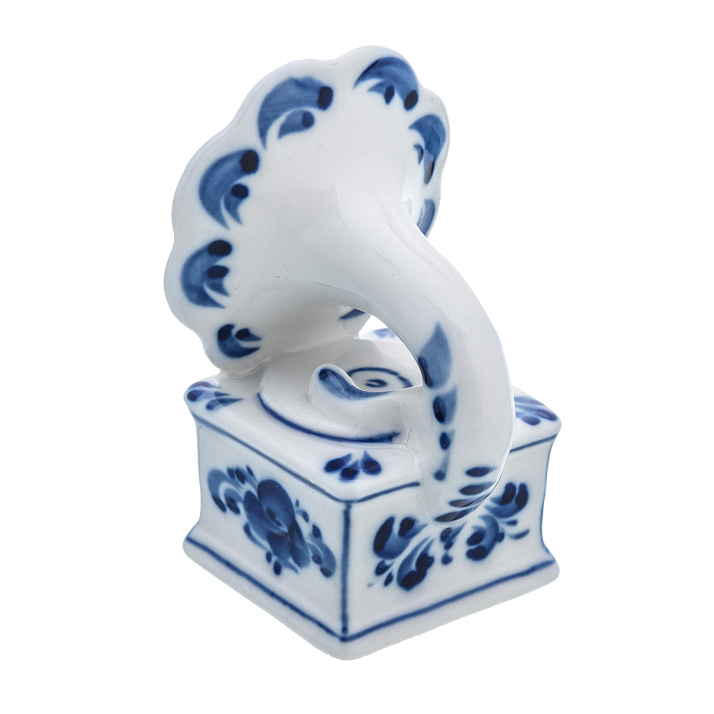 Солонка «Граммофон». Гжель - интернет магазин Русь Велика я фото 3