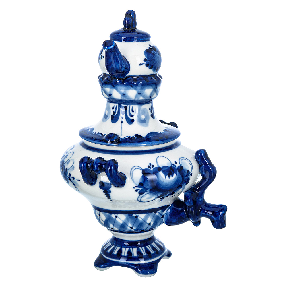 Сувенирный самовар-шкатулка. Гжель - интернет магазин Русь Велика я фото 2