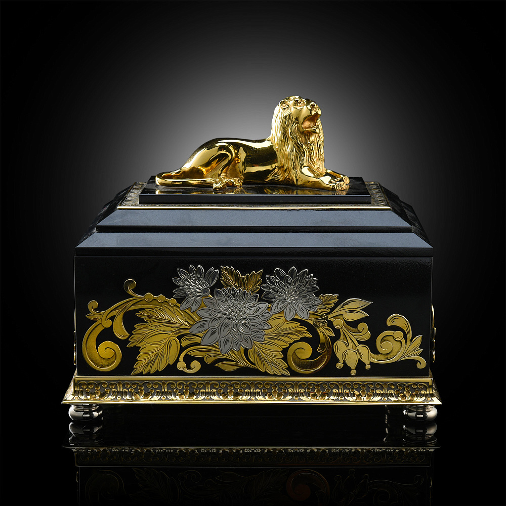 Шкатулка-ларец «Лев». Златоуст - интернет магазин Русь Велика я фото 1