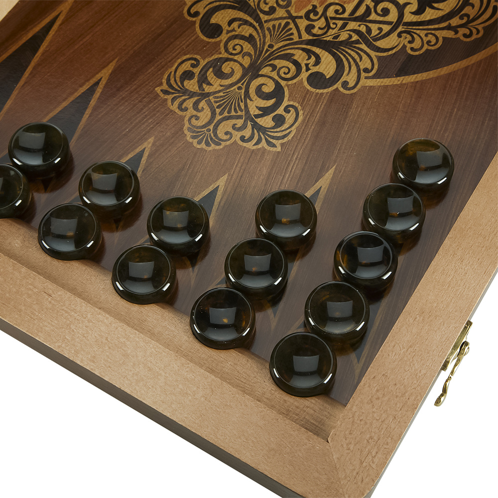 Нарды с янтарными фишками «Золотой питон» 60х30 см - интернет магазин Русь Велика я фото 4