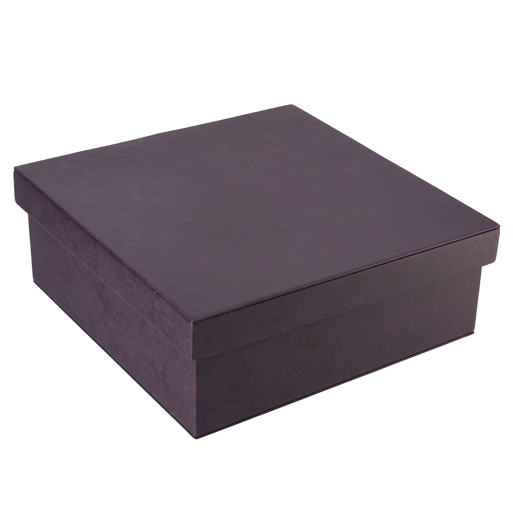 Подарочная упаковка из экокожи фиолетовая 30х30х10 см - интернет магазин Русь Велика я 