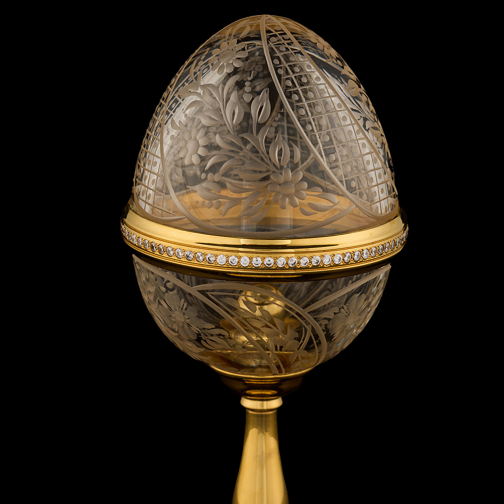 Пасхальное яйцо с жемчугом и фианитами. Златоуст - интернет магазин Русь Велика я фото 1
