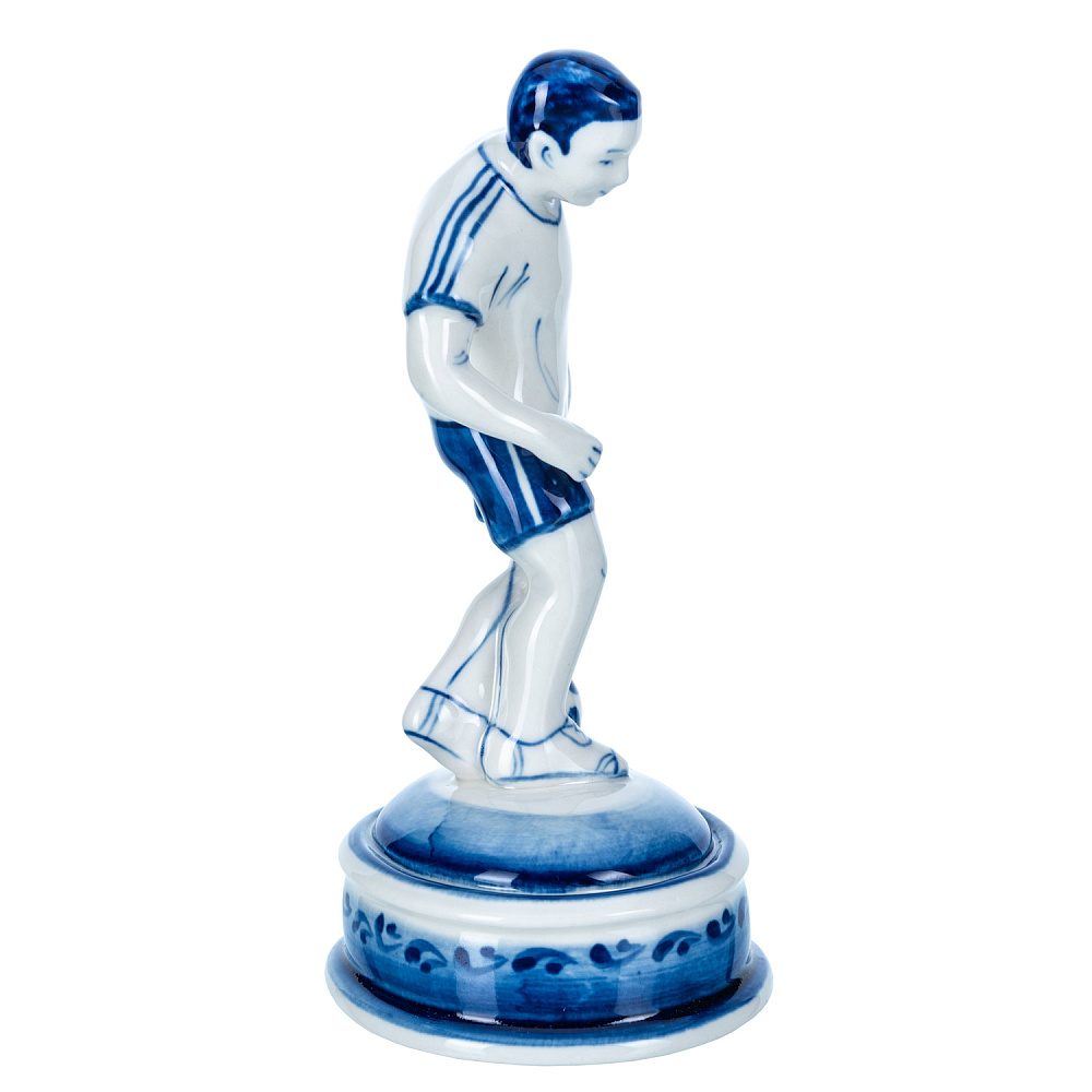 Статуэтка «Футболист». Гжель - интернет магазин Русь Велика я фото 4