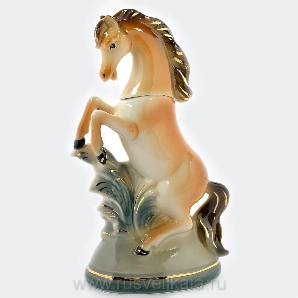 Штоф «Конь» в цвете и в золоте - интернет магазин Русь Велика я фото 1