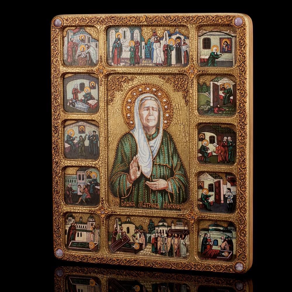 Икона подарочная «Блаженная Матрона Московская» 29 х 42 см - интернет магазин Русь Велика я фото 2