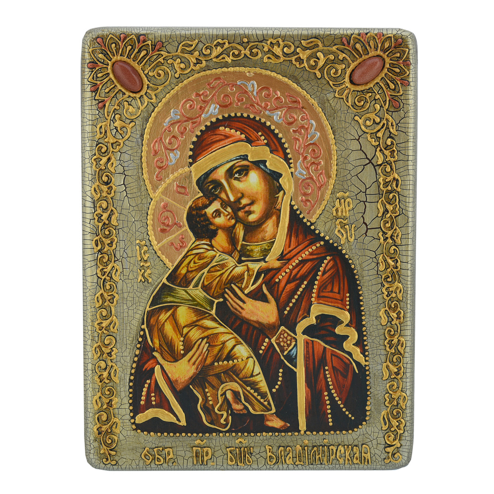 Венчальная пара икон «Божья Матерь Владимирская и Вседержитель» 15х20 см - интернет магазин Русь Велика я фото 2