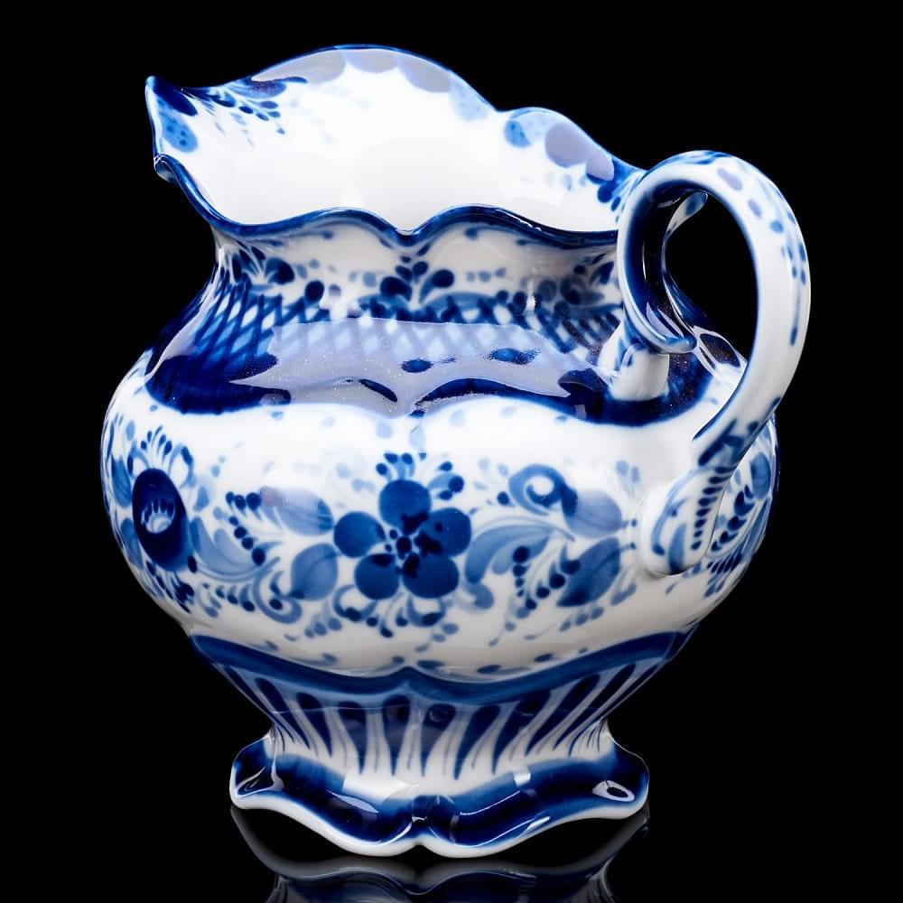 Сливочник «Купец» Гжель - интернет магазин Русь Велика я фото 1