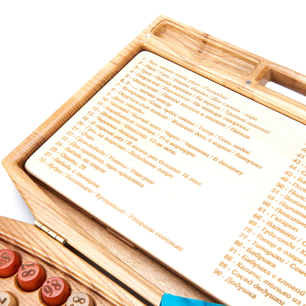 Лото в резном чемодане из ясеня «Арабеска 6» - интернет магазин Русь Велика я фото 4