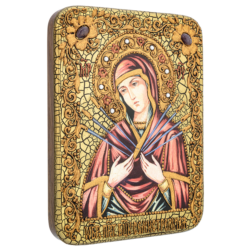 Икона «Божья Матерь Семистрельная» 15х20 см - интернет магазин Русь Велика я фото 2