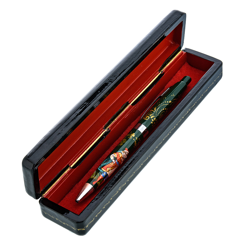 Ручка шариковая в шкатулке с художественной росписью «Царевна-лягушка» - интернет магазин Русь Велика я фото 1