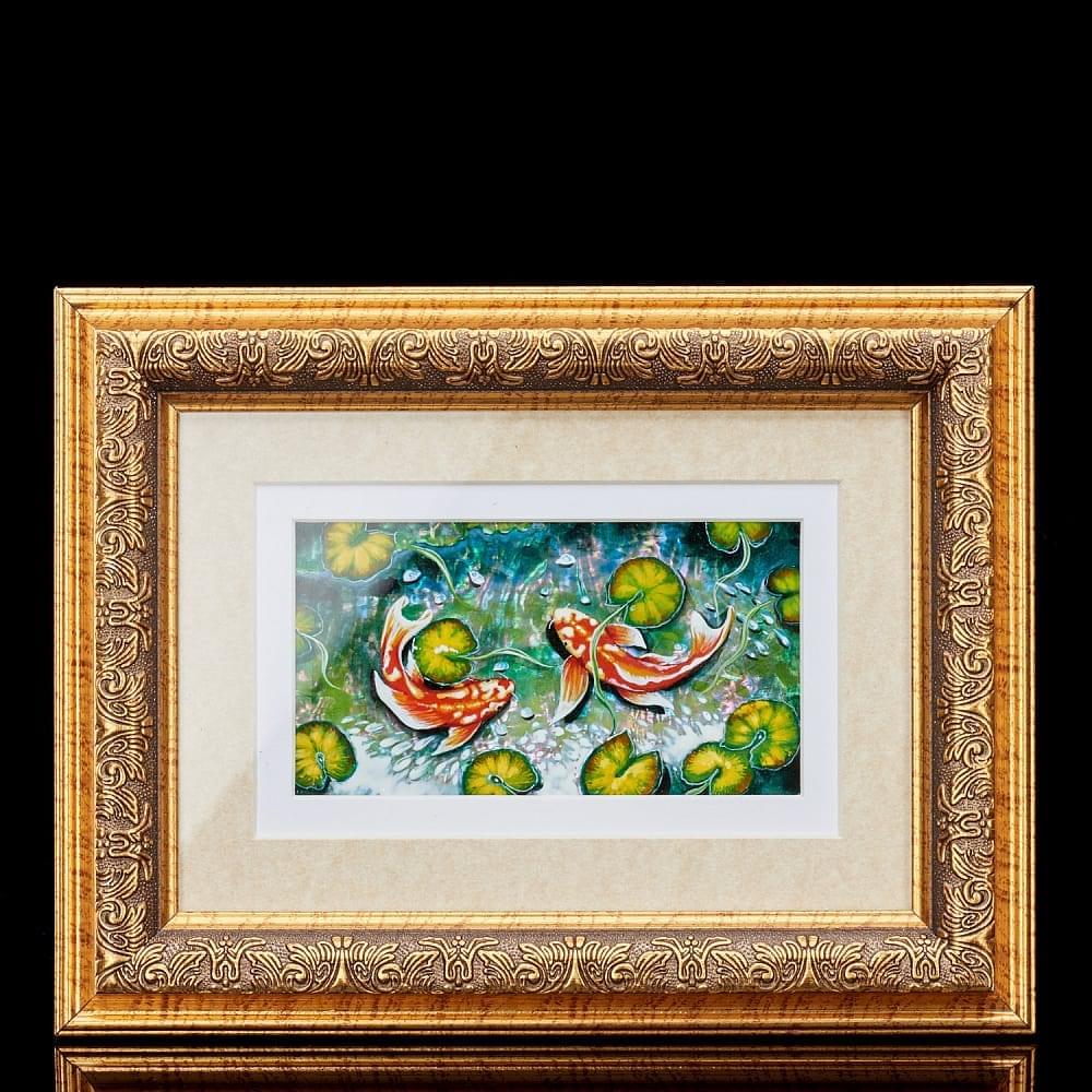 Картина с перламутром «Рыбы» 25 х 19 см. - интернет магазин Русь Велика я 