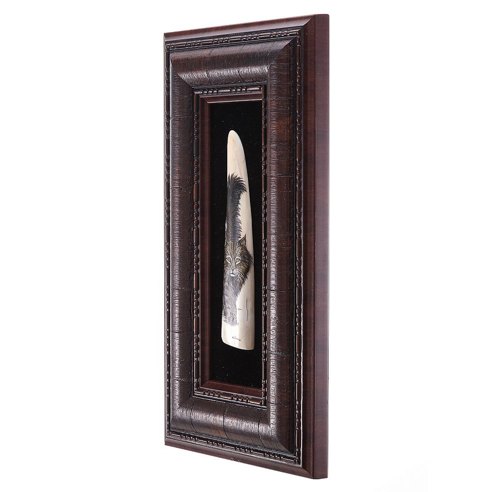 Панно из кости «Кот» 19,5 х 35,5 см - интернет магазин Русь Велика я фото 2