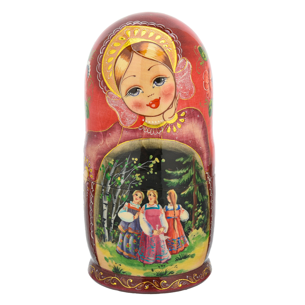 Матрешка «Гуляния» 5 мест - интернет магазин Русь Велика я фото 1