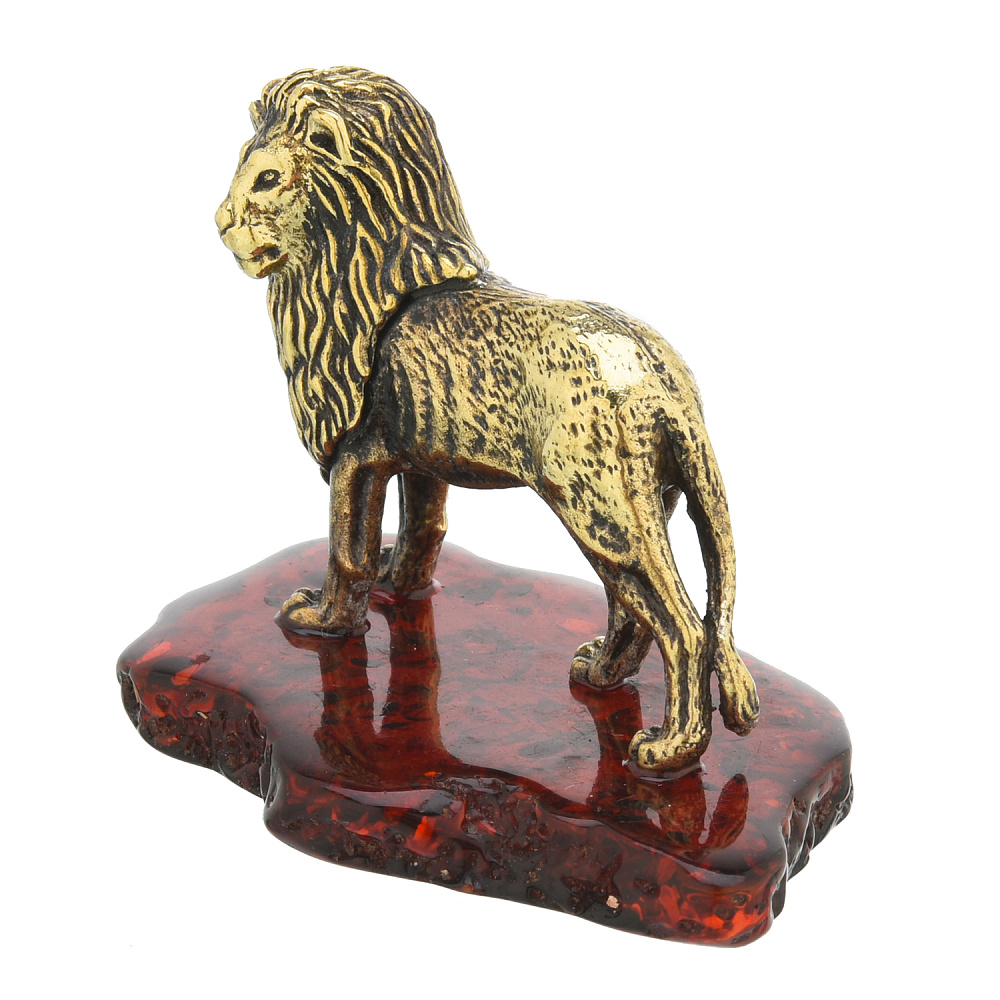 Статуэтка с янтарем «Лев» - интернет магазин Русь Велика я фото 3