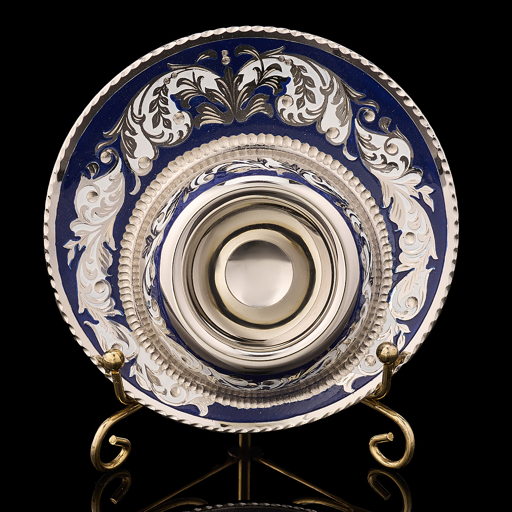 Набор подставок под яйцо с эмалью. Златоуст - интернет магазин Русь Велика я фото 1