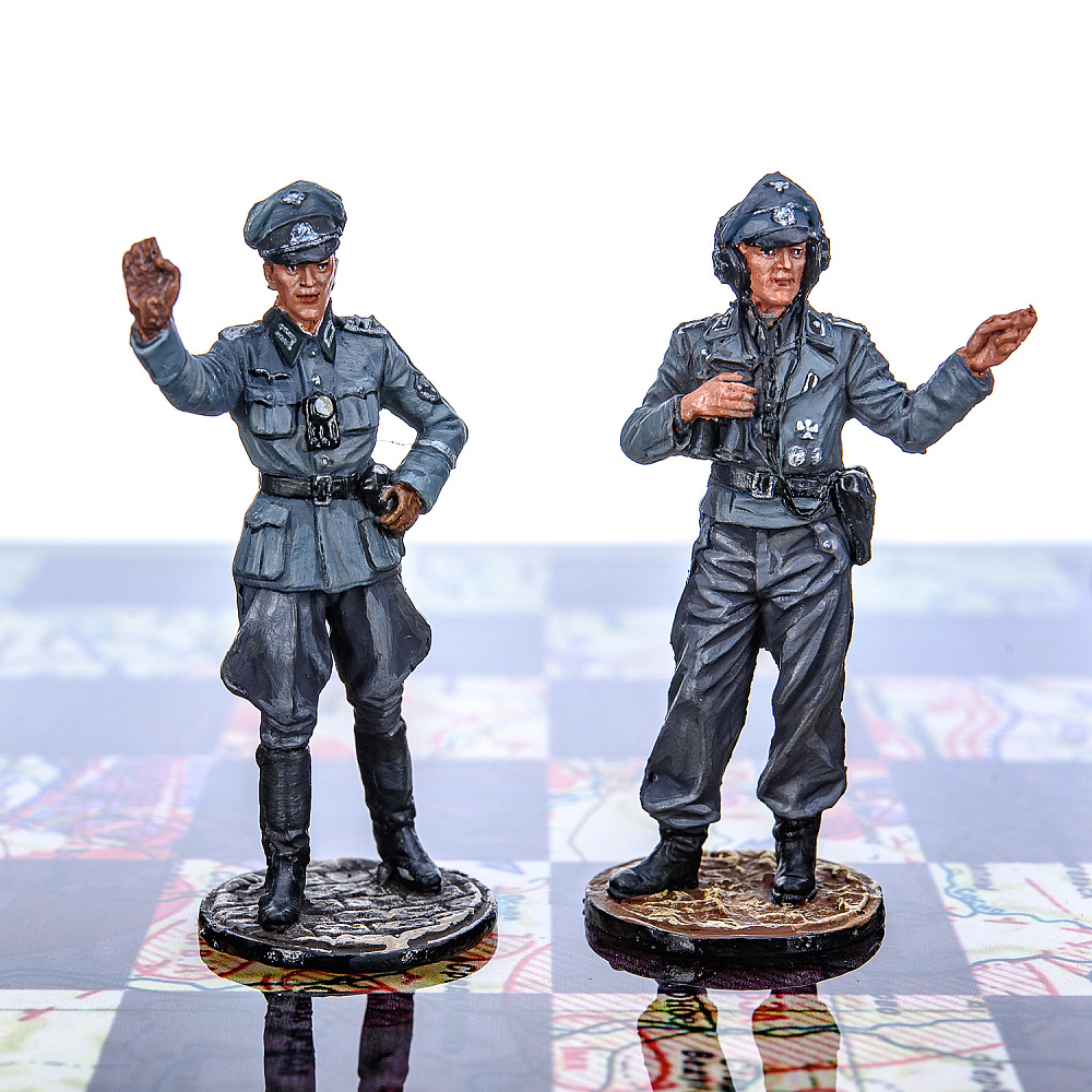 Шахматы коллекционные с фигурами из олова «Вторая Мировая война» 34х34 см - интернет магазин Русь Велика я фото 8